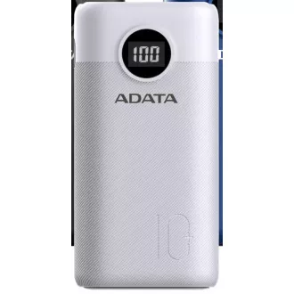 ADATA PowerBank AP10000 - baterie externă pentru mobil/tabletă 10000mAh, alb (37Wh) USB-C ADATA PowerBank AP10000 - baterie externă pentru mobil/tabletă 10000mAh, alb (37Wh) USB-C