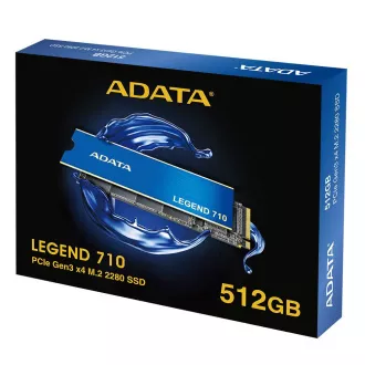 ADATA SSD 512GB LEGEND 710 PCIe Gen3x4 M.2 2280 (R:2400/ W:1800MB/s)