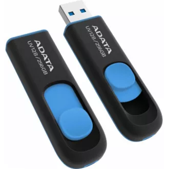 ADATA Flash Drive 256GB UV128, USB 3.1 Dash Drive (R:90/W:40 MB/s) negru/albastru