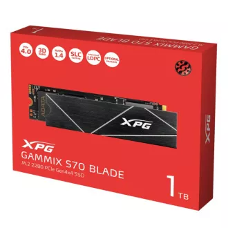 SSD ADATA 1TB XPG GAMMIX S70 Blade, PCIe Gen4x4 M.2 2280, (R:7400/ W:5500MB/s)
