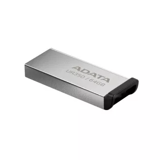 ADATA Flash Drive 64GB UR350, USB 3.2 Dash Drive, negru metalic