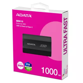 ADATA SSD extern 1TB SD810 USB 3.2 USB-C, negru