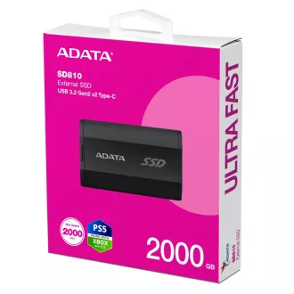 ADATA SSD extern 2TB SD810 USB 3.2 USB-C, negru