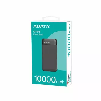 Powerbank ADATA C100, 10000mAh, negru