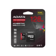 Card ADATA MicroSDXC 128 GB High Endurance UHS-I C10 V30 A2 (R:100/W:85 MB/s) + adaptor SD