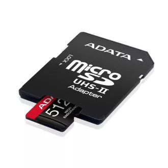 Card ADATA MicroSDXC 512 GB High Endurance UHS-I C10 V30 A2 (R:100/W:85 MB/s) + adaptor SD