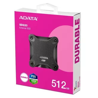 SSD extern ADATA 512GB SD620, USB Micro-B, USB 3.2 Gen 2, R:520/W:460MB/s, negru