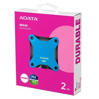 SSD extern ADATA 2TB SD620, USB Micro-B, USB 3.2 Gen 2, R:520/W:460MB/s, albastru