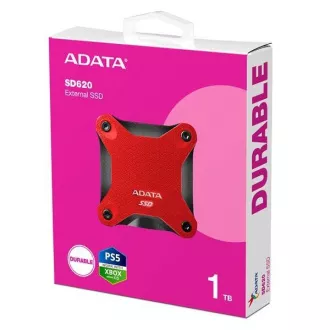 SSD extern ADATA 1TB SD620, USB Micro-B, USB 3.2 Gen 2, R:520/W:460MB/s, roșu
