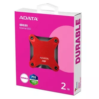 SSD extern ADATA 2TB SD620, USB Micro-B, USB 3.2 Gen 2, R:520/W:460MB/s, roșu