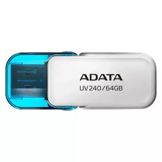 ADATA Flash Disk 64GB UV240, USB 2.0, alb