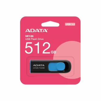 ADATA Flash Disk 512GB UV128, USB 3.2, negru-albastru