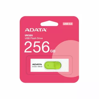 ADATA Flash Disk 256GB UV320, USB 3.2, alb-verde