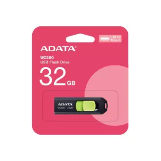 ADATA Flash Disk 32GB UC300, USB-C 3.2, negru-verde