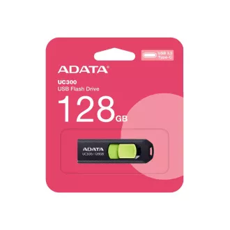 ADATA Flash Disk 128GB UC300, USB-C 3.2, negru-verde