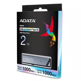 Unitate flash ADATA 2TB UE800, USB-C 3.2, R:1000/W:1000MB/s, argintiu