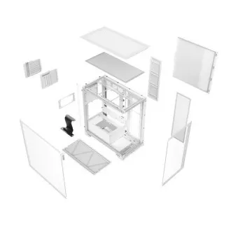 Carcasa ADATA XPG INVADER X Mid-Tower, fara alimentare, fara ventilatoare, Alba