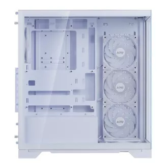 Carcasă ADATA XPG INVADER X BTF Mid-Tower, fără sursă de alimentare, 5x ventilatoare de 120 mm, alb