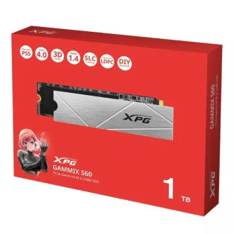 SSD ADATA 1TB XPG GAMMIX S60, PCIe Gen4x4, M.2 2280, (R:5000/ W:3200MB/s)