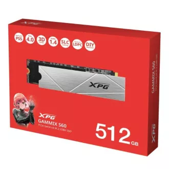 SSD ADATA 512 GB XPG GAMMIX S60, PCIe Gen4x4, M.2 2280, (R:4700/ W:1700MB/s)