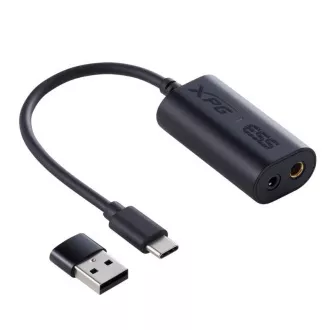 Căști de gaming ADATA XPG PRECOG STUDIO, cu fir, mufă de 4,4 mm, USB, USB-C, negru