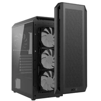Carcasă ADATA XPG VALOR AIR PLUS Mid-Tower, fără sursă de alimentare, 4x ventilatoare de 120 mm, negru