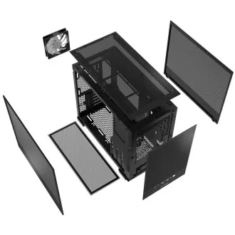 Carcasă ADATA XPG VALOR MESH NANO Mini-Tower, fără sursă de alimentare, 1x Ventilator ARGB de 120 mm, Negru