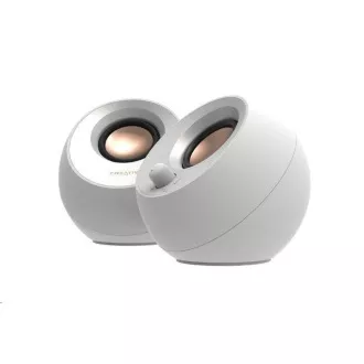 Creative PEBBLE V3, boxe desktop 2.0 cu USB-C și Bluetooth 5.0 - albe
