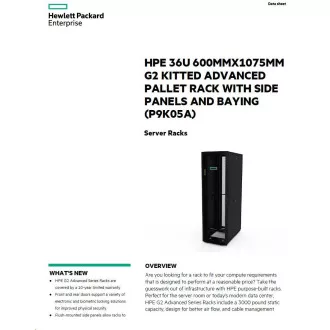 Rack HPE 36U 600mmx1075mm G2, rack avansat pentru paleți, cu panouri laterale și compartimentare