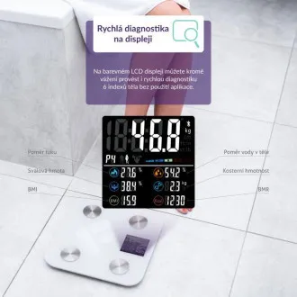 TrueLife FitScale W7 BT - Cântar Bluetooth cu impedanță bioelectrică - Alb TrueLife FitScale W7 BT - Cântar Bluetooth cu impedanță bioelectrică - Alb