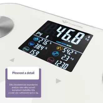 TrueLife FitScale W7 BT - Cântar Bluetooth cu impedanță bioelectrică - Alb TrueLife FitScale W7 BT - Cântar Bluetooth cu impedanță bioelectrică - Alb