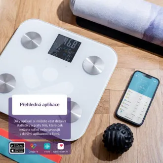 TrueLife FitScale W7 BT - Cântar Bluetooth cu impedanță bioelectrică - Alb TrueLife FitScale W7 BT - Cântar Bluetooth cu impedanță bioelectrică - Alb