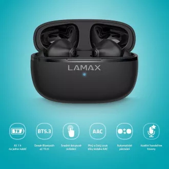 LAMAX Clips1 Play - căști cu cască - negru