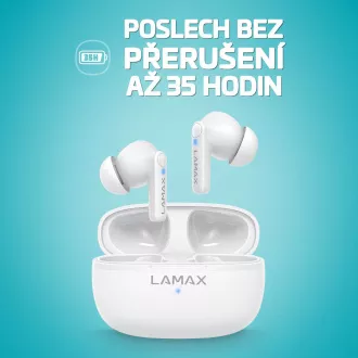 LAMAX Clips1 Play - căști cu căști cu căști - alb