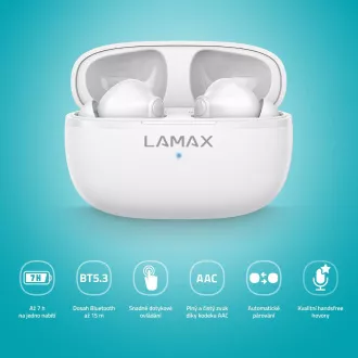 LAMAX Clips1 Play - căști cu căști cu căști - alb