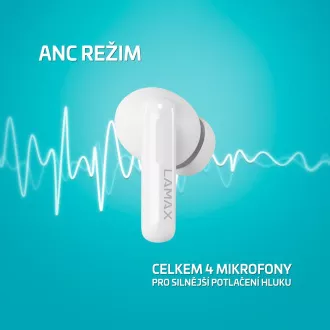 LAMAX Clips1 Plus - căști cu căști cu căști - alb