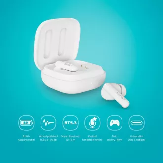 LAMAX Clips1 Plus - căști cu căști cu căști - alb
