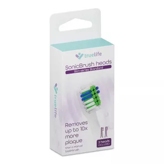 Capete TrueLife SonicBrush seria Slim, alb standard, pachet de 2 Capete TrueLife SonicBrush seria Slim, alb standard, pachet de 2