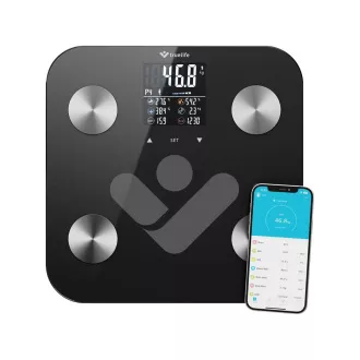 TrueLife FitScale W6 BT - Cantar bluetooth cu impedanta bioelectrica - negru TrueLife FitScale W6 BT - Cantar bluetooth cu impedanta bioelectrica - negru