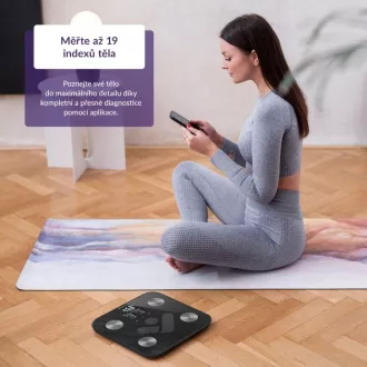 TrueLife FitScale W6 BT - Cantar bluetooth cu impedanta bioelectrica - negru TrueLife FitScale W6 BT - Cantar bluetooth cu impedanta bioelectrica - negru