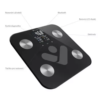 TrueLife FitScale W6 BT - Cantar bluetooth cu impedanta bioelectrica - negru TrueLife FitScale W6 BT - Cantar bluetooth cu impedanta bioelectrica - negru