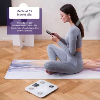 TrueLife FitShape S6 BT - Scală bluetooth de impedanță bioelectrică - alb