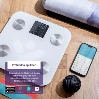 TrueLife FitShape S6 BT - Scală bluetooth de impedanță bioelectrică - alb