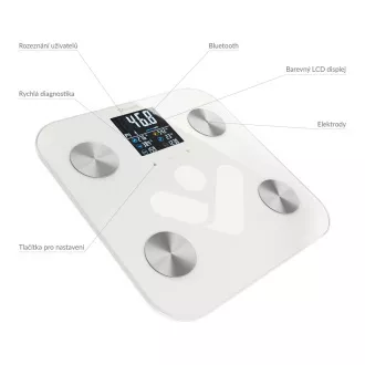 TrueLife FitShape S6 BT - Scală bluetooth de impedanță bioelectrică - alb