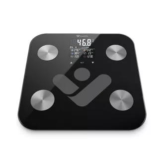 TrueLife FitShape S6 BT - Scală bluetooth cu impedanță bioelectrică - negru