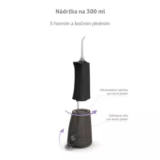 TrueLife AquaFloss Compact L100 Negru - irigator oral TrueLife AquaFloss Compact L100 Negru - irigator oral