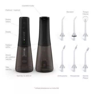 TrueLife AquaFloss Compact L100 Negru - irigator oral TrueLife AquaFloss Compact L100 Negru - irigator oral