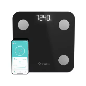 TrueLife FitScale W1 BT Negru - cântar bluetooth cu impedanță bioelectrică