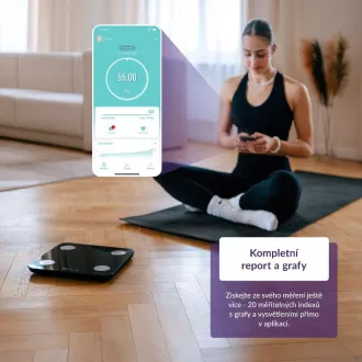 TrueLife FitScale W1 BT Negru - cântar bluetooth cu impedanță bioelectrică