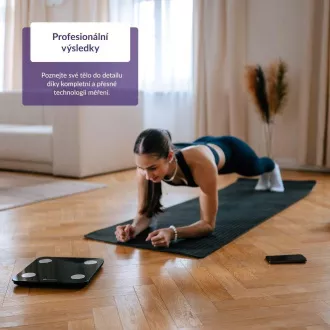 TrueLife FitScale W1 BT Negru - cântar bluetooth cu impedanță bioelectrică